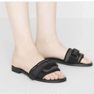 Black Dior Evolution Rubber Slides